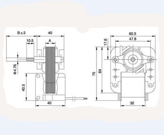 C型罩極電機(jī)YJF61-670/672結(jié)構(gòu)圖紙